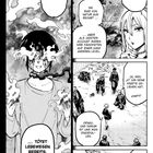 Texte: "K's Onibi", "tötet Lebewesen", "Aira" und "Geister-Account". Eine Manga-Seite mit übernatürlichen Schemen und Figuren.
