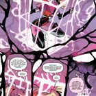 "... aber hol mich hier raus!" Eine Frau mit zweifarbigen Haaren ist in einem pinken Käfig aus Energie gefangen.