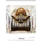 Die Klais-Orgel im Fridolinsmünster in Bad Säckingen. Februar. Ein kunstvolles Orgelgehäuse mit goldenen Verzierungen.