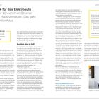 **Haustechnik für das Elektroauto**

Eigenheimbesitzer können ihren Stromer mit dem eigenen Haus vernetzen. Das geht auch im Mehrfamilienhaus.

**WAS ERFAHRE ICH?**

82 → Rechtlich alles im Griff  
84 → Mobile Ladeeinrichtung ...  
85 → ... oder Wallbox  

**BENÖTIGTE DATEN**

Derzeit muss eine Wallbox mit mehr Leistung als 3,7 kW beim Netzbetreiber angemeldet werden.