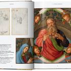 Text links oben: "RAPHAEL". Rechts oben: "I. A WIDE HORIZON". Links Skizzen, rechts farbiges Gemälde mit Figuren und Krone.