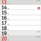 Ein Kalenderblatt für Juni mit Wochentagen, besonderen Markierungen und symbolischen Icons.