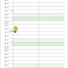 Kalender für Juni mit Wochentagen. Comic unten: Snoopy redet mit Vögeln auf einer Brücke.