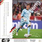 Vorjahresabbildung; Kalender mit Daten und Tagen, Marc-André ter Stegen in Aktion als Fußballtorwart.