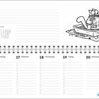FEBRUAR Kalender. Termine: 15–21 Februar. Illustration: Katze liest in Katzentoilette Zeitung.