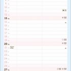 Kalender für Juni. Illustration mit drei bunten Katzen und dem Text "Vibin'" unten.