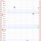 Kalender mit der Überschrift "Juni". Illustration: Ein Fuchs und ein Bär in einer Wiese mit Blumen.