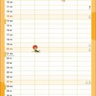 Kalenderblatt Juni, Wochentage ab 01 DI. Illustration mit rothaarigem Kind, das singt, umgeben von Noten.