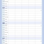 Kalender für Juni: Platz für Namen und tägliche Notizen. Unten Töpfe, Schafe, "Juni" und "06".