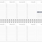 Kalender mit Datum: Montag 22 bis Sonntag 28. Kalenderwochen: KW 8 und KW 9. Kleiner Kalender: Februar bis April.