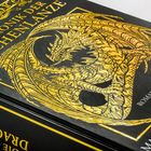 "Die Chronik der Drachenlanze", "Roman", "Margaret Weis". Ein goldener Drache auf schwarzem Hintergrund.