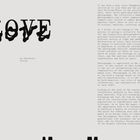 "LOVE" in großer, verzerrter Schrift, darunter "by Charlotte Cotton". Rechts längerer Text über Fotografie und Liebe.