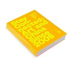 „Stay Connected: Art and China Since 2008“ in großen gelben Buchstaben auf einem orangefarbenen Buchumschlag.