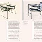 Links oben ist folgender Text zu sehen: "See Swiss Federal Court, Judgement of the First...". 

Unter dem Text befindet sich ein Stuhl mit Metallrahmen und Stoffbespannung. 

Rechts oben befindet sich ein weiterer Stuhl mit Metallrahmen und Lederpolstern. 

Auf den Seiten 26 und 27 ist viel Text über die Entwicklung von Möbeln.