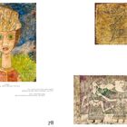 Texte: "Untitled", "Lion, Lumière, Liberté I", "Motan", Seitenzahl 78. Drei abstrakte Gemälde mit Menschen und Tieren.