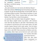 Textausschnitt beschreibt die Berliner Mauer und deren historische Bedeutung nach dem Zweiten Weltkrieg. Seite 89.