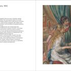 "Young Girls at the Piano, 1892." Links Text über das Gemälde und Renoirs Arbeit. Rechts die Abbildung zweier Mädchen am Klavier.