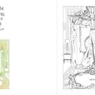 „Qualität bleibt in Erinnerung, nachdem der Preis längst vergessen ist.“ Familienmotto von Gucci. Illustration eines eleganten Kleids in Grün mit Fellakzenten.