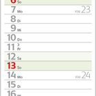 Kalenderblatt für Juni 2027. Oben ein Foto einer grauen Britisch-Kurzhaar-Katze auf Wiese. Feiertage sind Pfingstmontag und Siebenschläfer.