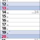 Kalender für Juni 2027. Wochenenden am 5., 6., 12., 13., 19., 20., 26., 27. Juni sind blau markiert. 21. Juni: Sommeranfang.