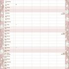 Kalender für Juni 2027 mit floralen Motiven am Rand. Wochentage und Daten sind aufgelistet. Platz für Notizen unten.