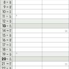 Kalender für Juni 2021, Wochentage und Daten aufgelistet. Dekoratives Muster oben. Markierungen an einigen Tagen.