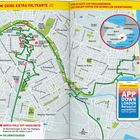 Stadtkarte von Valencia mit Sehenswürdigkeiten und Erlebnistouren. Werbung für die Marco Polo App zum Herunterladen.