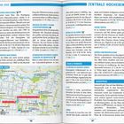 Text: Überschriften wie "SAN JOSÉ" und "ZENTRALE HOCHEBENE". Beschreibungen zu Orten wie Museen, Parks, Restaurants, mit Öffnungszeiten und Adressen. Darunter "MUSEO NACIONAL", "PARQUE NACIONAL", etc. Eine Karte zeigt die Positionen und Straßen.

Textsprache: Deutsch.