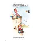 Ein Mann zieht eine lächelnde Frau im Rollstuhl eine Klippe hoch. Text: "Warum muss es denn auch unbedingt der Bergdoktor sein..."