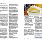 Texte: Lübeck für Genießer, Essen und Trinken, Speisen, Getränke, Regionale Küche, Preiskategorien, Marzipan-Nuss-Torte.

Links: Zwei Spalten mit Text über Lübecker Spezialitäten und Empfehlungen.

Rechts: Foto einer Marzipan-Nuss-Torte auf einem Teller.