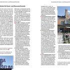 Seitenzahlen: 66 links, 67 rechts. Titel: "Stockholm für Kunst- und Museumsfreunde". Foto von Menschen in einem Café bei sonnigem Wetter.