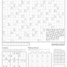 "Schwedenrätsel", "Sudoku", "Wabenrätsel", "KW02/2027", nummerierte Gitter und Lösungszahlen.