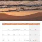 Kalenderblatt Juni 2027. Sonnenuntergang über der Ostsee, Polen. Feiertage: 02 (Festa della Repubblica), 21 (Sommersonnwende).