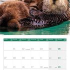 Kalender für Juni 2027. Feiertage: Festa della Repubblica (02), Sommeranfang (21), Juneteenth (19, 20). Seeotter mit Jungtier.