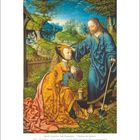 „Das geöffnete Gartentor zeigt an: Dieser Garten ist zugänglich.“ Kalenderblatt mit Gemälde: Christus als Gärtner.