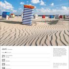 Juni 25. Woche: Strandzelte auf Borkum, Nord- und Ostseeküste. Spruch: „Wie herrlich ist es, nichts zu tun.“