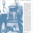 INSULIN Meilenstein in der Medizin. Menschen posieren mit einem Hund. Kalender für Februar mit Wochentagen.