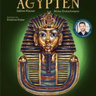 "Das alte Ägypten", illustriert von Kristina Kister. Bild einer goldenen Pharaonenmaske auf grünem Hintergrund.