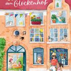 Text: "Sommergeschichten aus dem Glockenhof" von Christine Schniedermann, Frau Annika. Illustration zeigt fröhliche Sommertag-Szene.