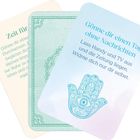 "Gönne dir einen Tag ohne Nachrichten. Lass Handy und TV aus und die Zeitung liegen. Widme dich nur dir selbst."  
Dekorative Karten mit Mandalamuster.