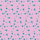 Es gibt keine Texte. Es ist eine Illustration mit blauen Punkten auf rosa Hintergrund.