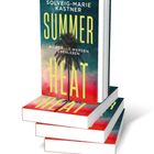 Der Text "Solveig-Marie Kastner, Summer Heat, Nicht alle werden überleben" steht über einem Palmenbild. Bücherstapel.