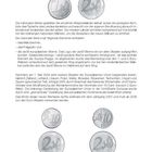 Seite 12, Einleitung. Zwei Münzenabbildungen. Thema: Nationale Seiten der Euro-Münzen mit Beschreibungen ihrer Gestaltung und Bedeutung.
