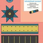 Text: "Fernrohr – Schatzinsel voraus! 1 Küchenrolle, Acrylfarbe und Pinsel, Klebeband, 1 Schere, 1 Klebestift."  
Grafiken: Insel, Fernrohr, blaue Sterne.