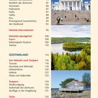 Inhaltsverzeichnis mit Themen zu Helsinki und Süd-Finnland. Fotos zeigen eine weiße Kathedrale, Wälder und ein Haus am See.