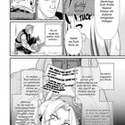 Es handelt sich um eine schwarz-weiße Manga-Seite mit mehreren Panels und Figuren in einer Unterhaltung.