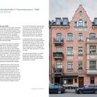 Ickstattstraße 2 | Neurenaissance | 1898. Linke Seite: Beschreibung des Gebäudes und seiner Geschichte. Rechte Seite: Foto eines rosa Gebäudes mit fünf Stockwerken, Balkonen und Geschäften.