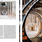 XNUMXAN BOOKSTORE, PÉKIN, Text über moderne Bibliothek in Peking mit eindrucksvoller Architektur, Regale mit runden Ausschnitten.