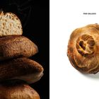 „PAN GALLEGO“ steht oben, „HIGH HYDRATION“ unten rechts. Links gestapelte Brote, rechts rundes Brot auf weißem Hintergrund.