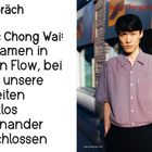Gespräch mit Isaac Chong Wai: Wir kamen in einen Flow, bei dem unsere Arbeiten nahtlos aneinander anschlossen. Links Text, rechts Person draußen.